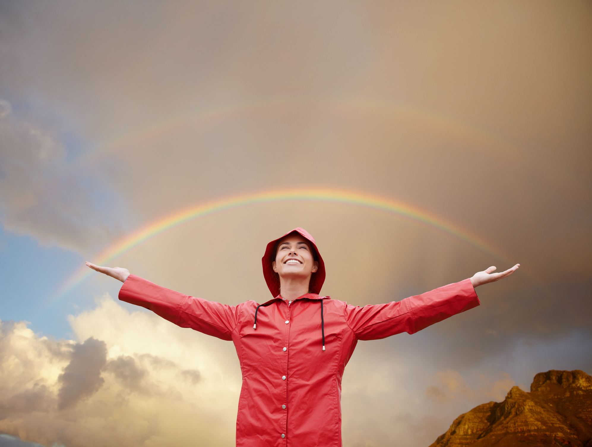 She's found her rainbow moment!